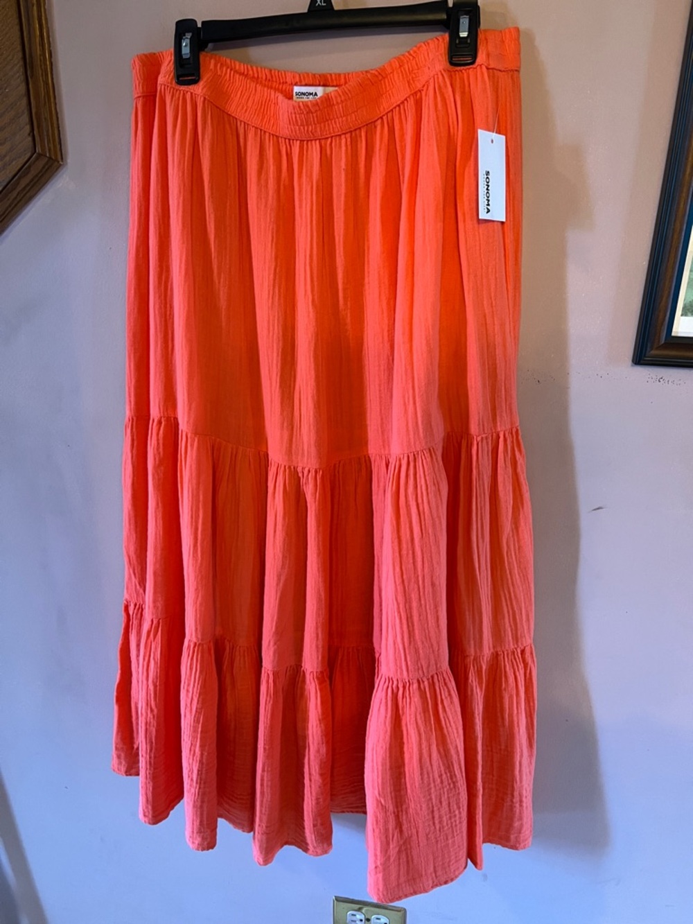 Sonoma women’s tiered cotton maxi skirt, size XL. New with tags! - Picture 2 of 7